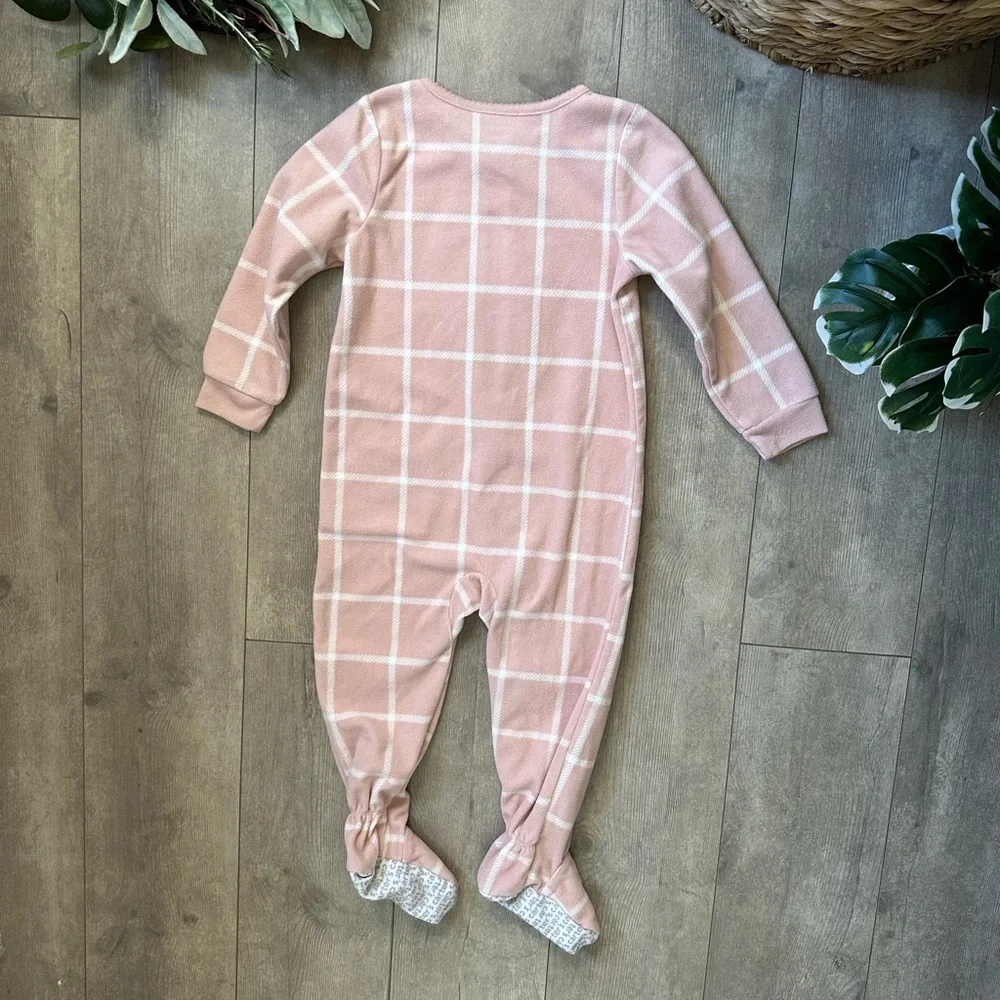 Carter’s 2T Girl Full Zip Footie Fox Pajamas Cozy toddler Excellent condition